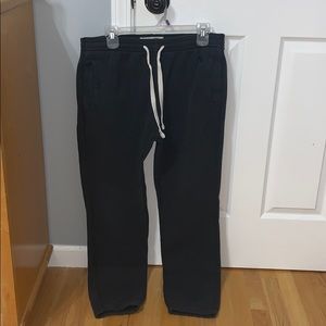 Plain black Abercrombie and Fitch sweat pants.